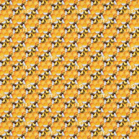 Sweet As Can Bee Buzzing Hive Yellow Double Gauze