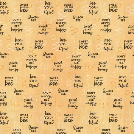 Sweet As Can Bee Bee Quotes Yellow Double Gauze