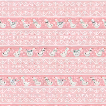 Goose Tales Duck Cross Stitch Pink