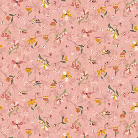 Light Pink Bugs & Flowers 8 inch