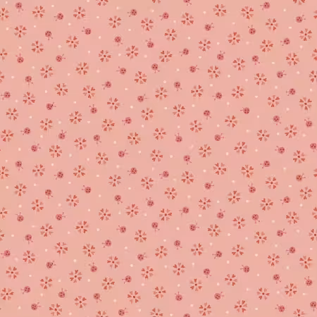 Pink Small Flowers & Bug Dots 3 inch