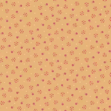 Yellow Small Flowers & Bug Dots 3 inch