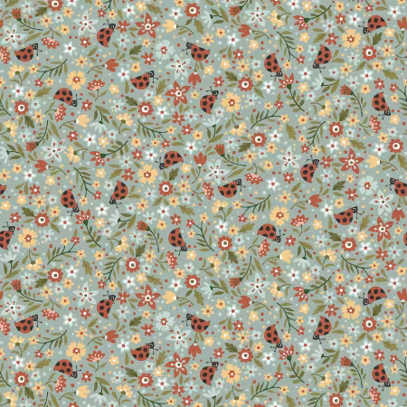 Light Blue Calico 4 inch