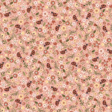 Light Pink Calico 4 inch