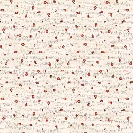Cream Word Print 8 inch
