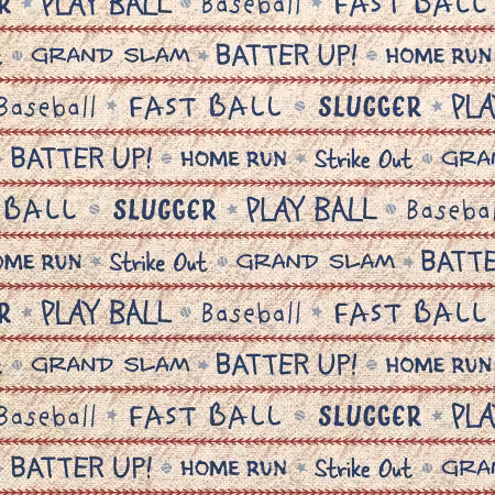 Canvas Organic Play Ball Word Stripe Red/Blue