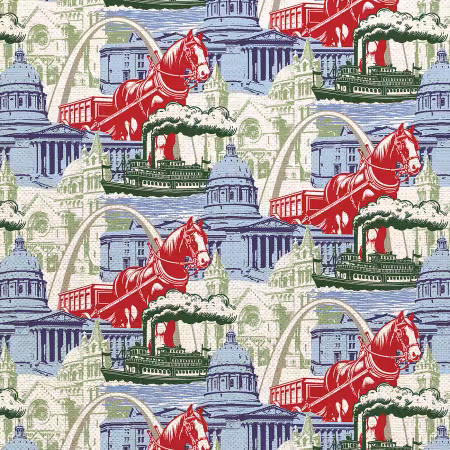 Landmarks Missouri Blue/Red