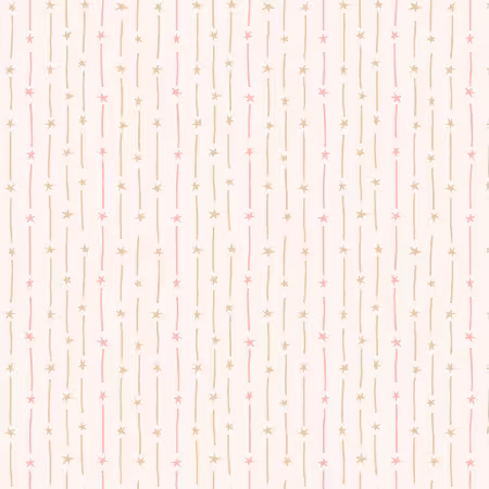 Cream Pink Star Stripe