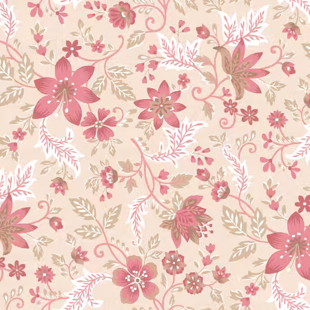 Cream Folk Flower Vine