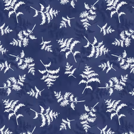Dark Blue Fern Toss WP080625