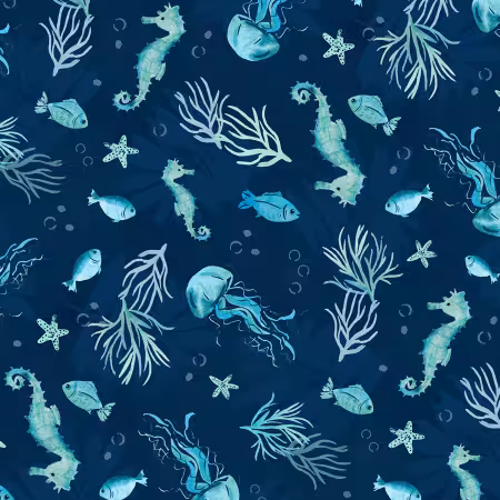 Deep Blue Sea Life All Over WP080625