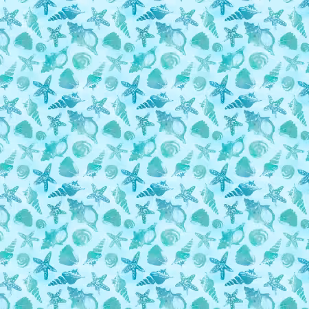 Light Blue Seashells WP080625