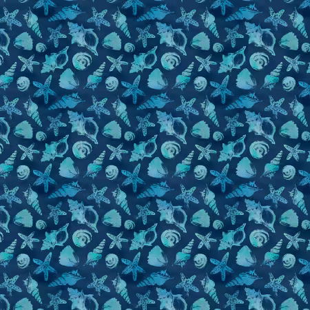 Deep Blue Seashells WP080625