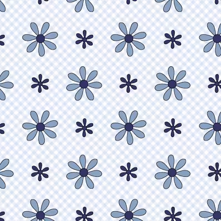 Light Blue Daisy Check