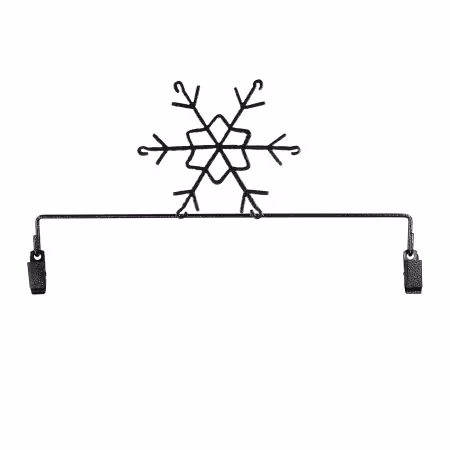 Snowflakes With Clips Charcoal 8in