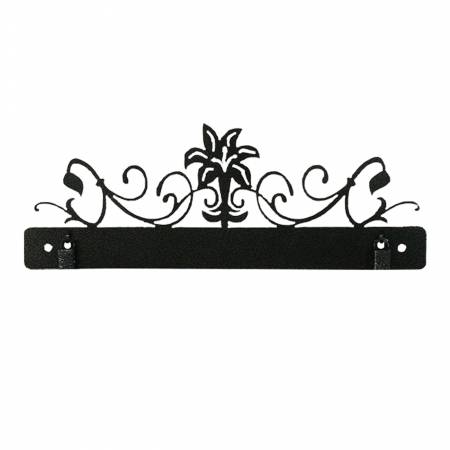 Lilly Scroll With Clips Charcoal 12in