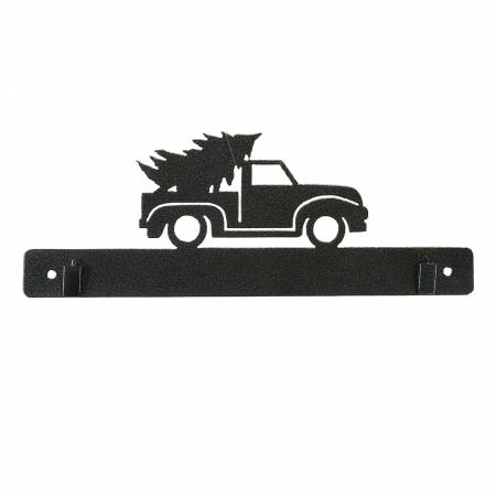 Christmas Truck With Clips Charcoal 12in