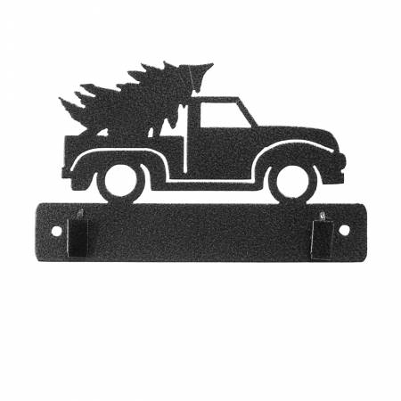 Christmas Truck With Clips Charcoal 6in