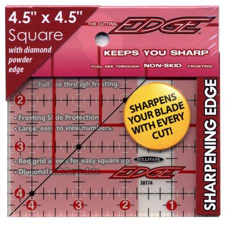 The Cutting Edge Sharpening Edge Ruler 4-1/2in Square