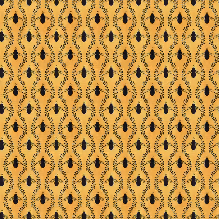 Sweet As Can Bee Bee Silhouettes Yellow Rayon