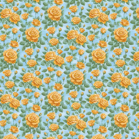 Roses Are Red Rose Stems Yellow/Blue Rayon