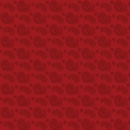 Red on Red Paisley Toss