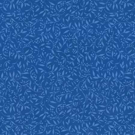 Tonal Leaves Dark Blue