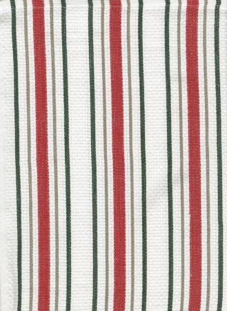 Christmas Stripe Tea Towel Bright Red and Green