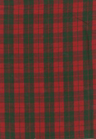 Plaid Tea Towel Bright Red and Green