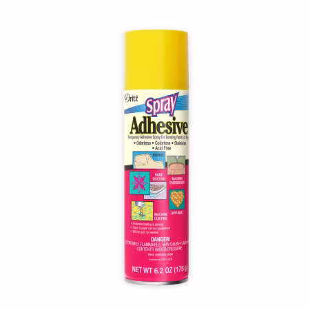 Temporary Spray Adhesive for Bonding Fabric or Paper Clear 6.2oz ORMD