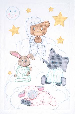 Praying Bear and Friends Crib Quilt Top