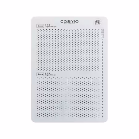 Sashiko Template Diagonal Dot Grid 3mm 4mm