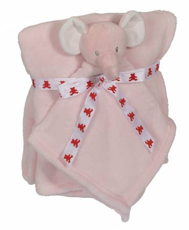 Elephant Blankey Buddy Set Pink