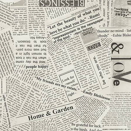 Spackle News Paper Clipping 108in Wide Back