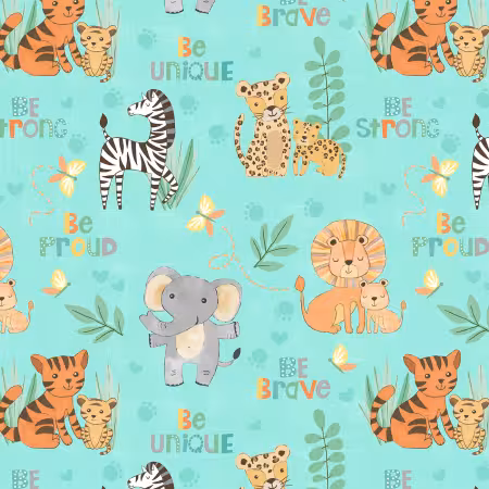 Critters All Over Teal
