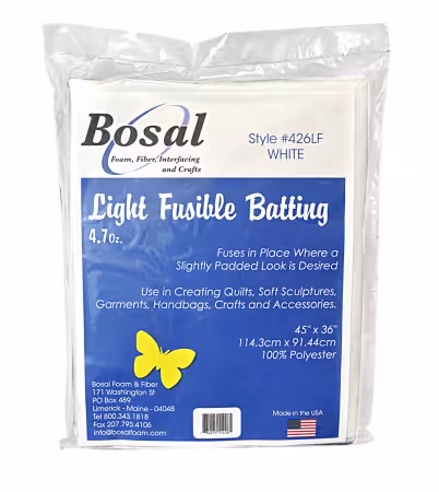 Single Sided Light Fusible Batting 4.7oz 45in x 36in