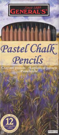 Pastel Chalk Pencil Set 12 Assorted Colors