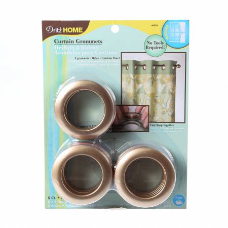 Curtain Grommet Large Matte Gold 1-9/16in 8ct