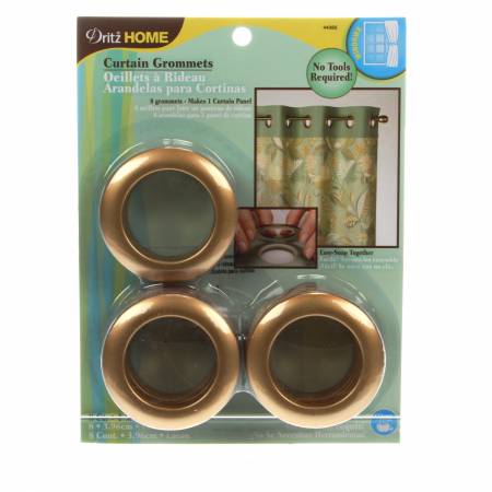 Curtain Grommet Large Brass 1-9/16in 8ct