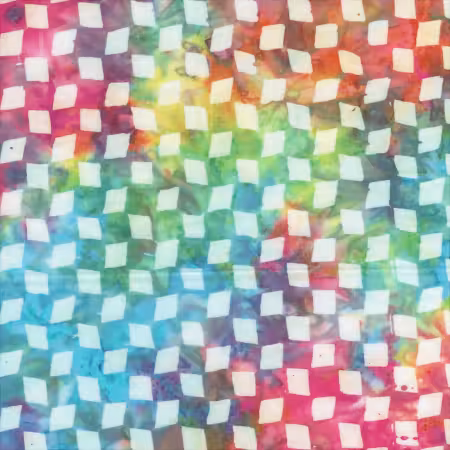 Rainbow Checkerboard Batik