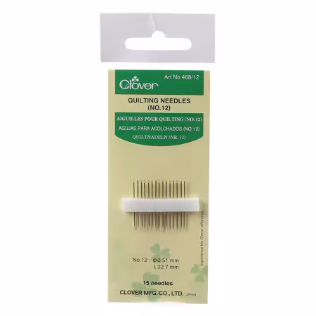 Clover Between / Quilting Needles Size 12 15ct