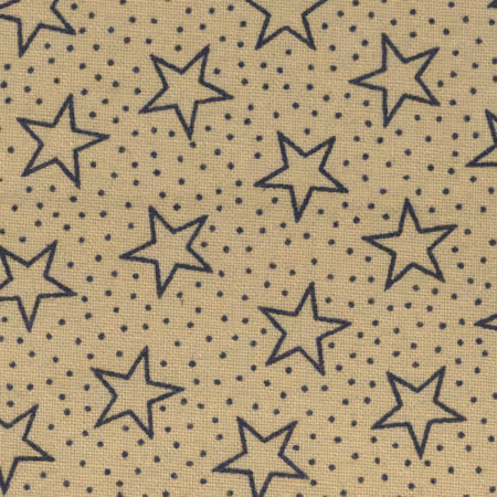 Navy/Antique Patriotic Stars 108in Wide Back