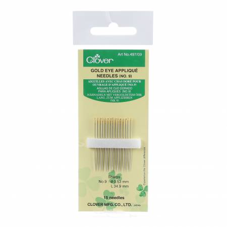 Clover Applique Needles Size 9 15ct