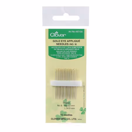 Clover Applique Needles Size 9 15ct