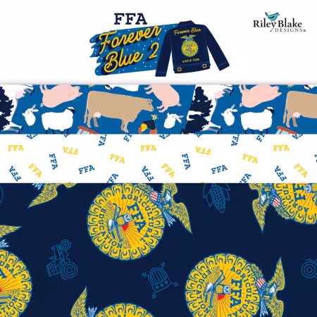 FFA Forever Blue 2 5in Squares, 42pcs/bundle