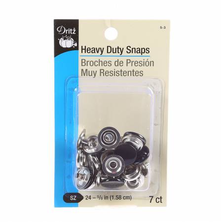 Heavy Duty Snaps 7ct Black