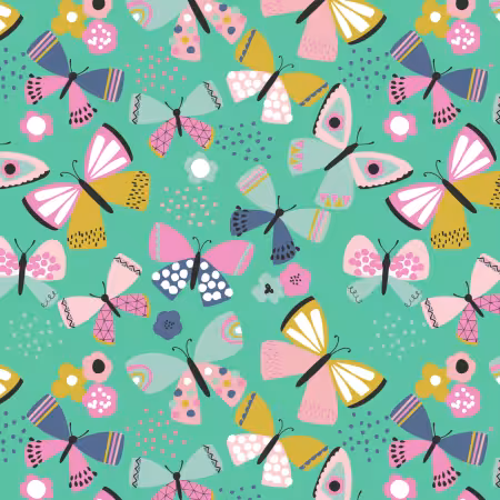 Playful Butterflies Flannel