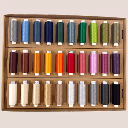 Valdani 50wt Thread Assortment 30 Solid Colors