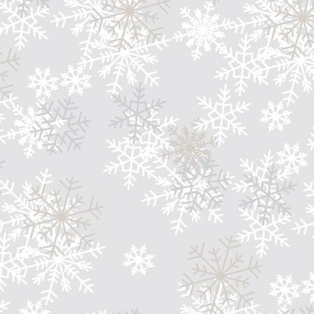 Light Grey Snowflakes 108in Wide Back