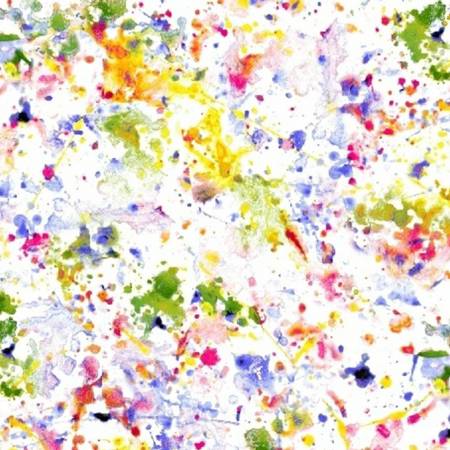 White/Multi Paint Splatter 108in Wide Back